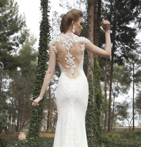 Espalda abierta en sexy vestido de novia