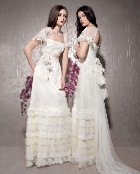 Suknia ślubna w stylu prowansalskim z włosami