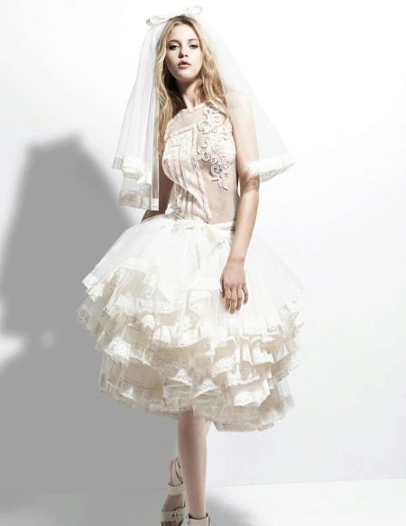 Krátke svadobné šaty Yolan Chris