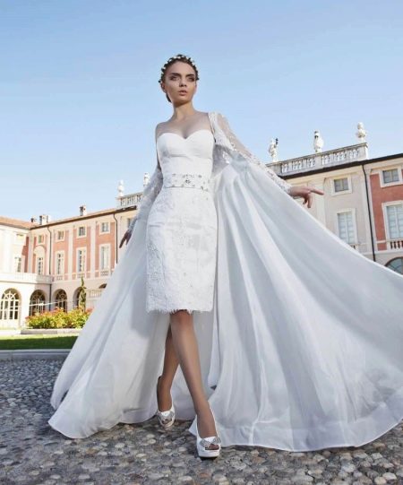 Gaun pengantin boleh tukar dengan jubah boleh tanggal
