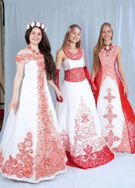 Rusiško stiliaus A formos vestuvinės suknelės