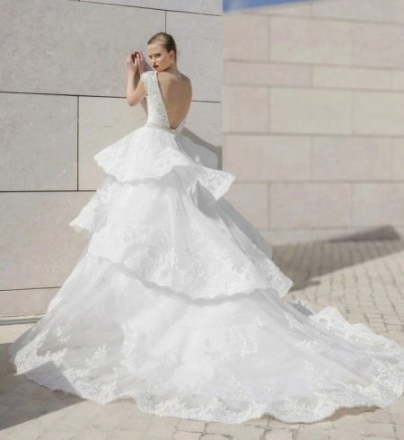 Deep V-Back Wedding Dress
