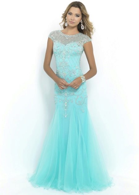 שמלת ערב בצבע טורקיז