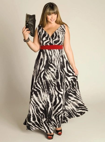Vestido de gala para gordo com estampa de zebra