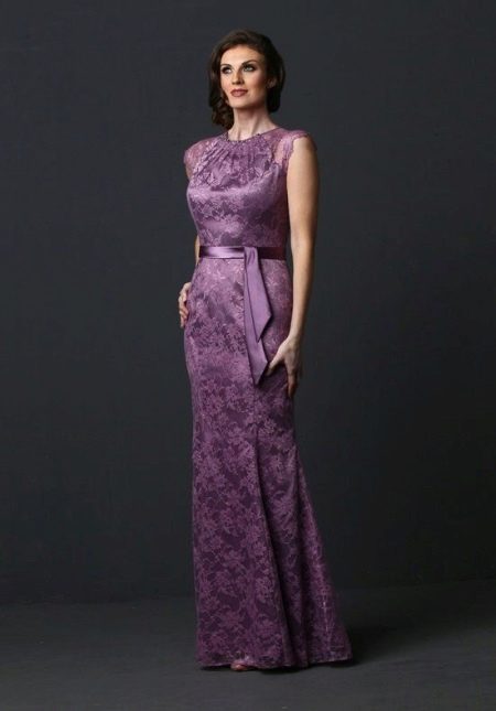 Robe de soirée violette pour la mère du marié