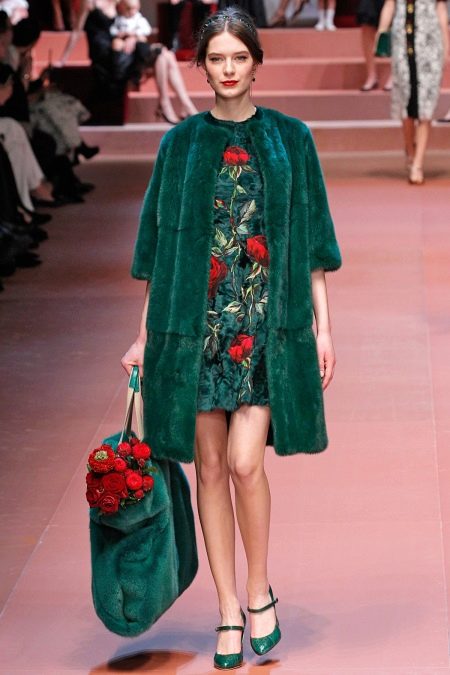 Robe de soirée verte de Dolce and Gabbana