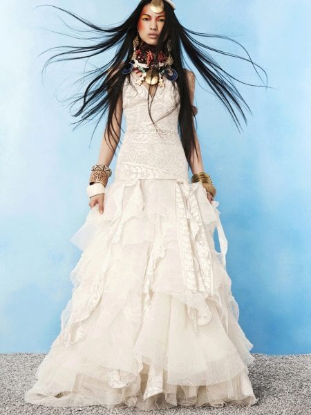 vestido de novia de encaje boho