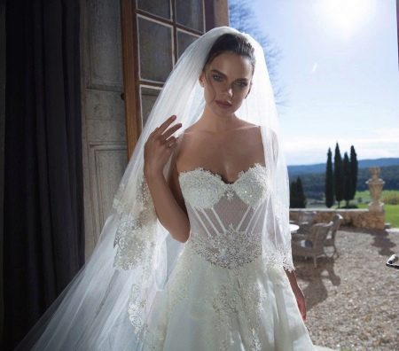 Sheer Bridal Corset cho Váy cưới
