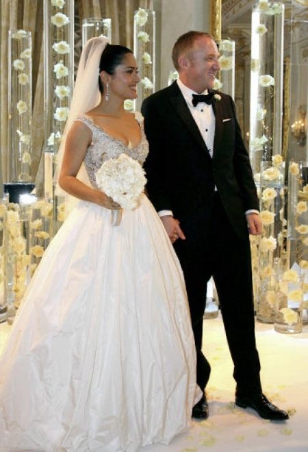 Vestido de noiva de Salma Hayek