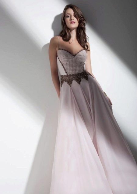 Evening dress with a corset and not a puffy skirt