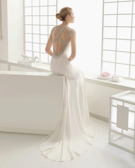2016 vestido de novia con espalda abierta
