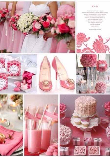 Różowe akcesoria do sukni ślubnej