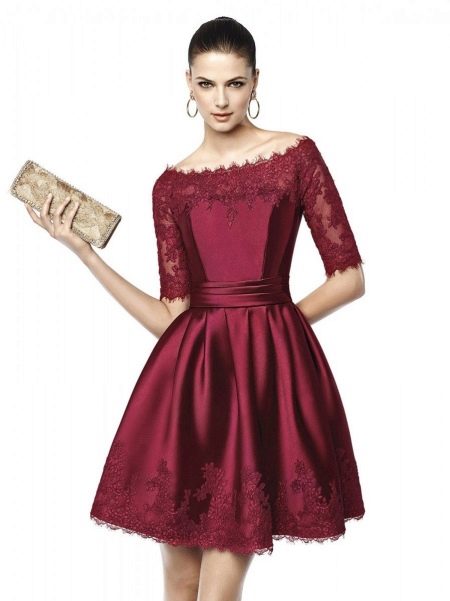 evening dress for the new year 2016 Marsala color