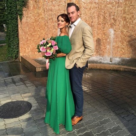 Bouquet pour une robe de mariée verte