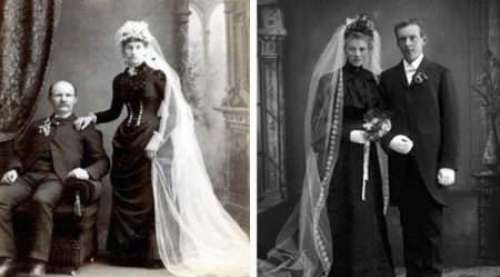 Vintage černé svatební šaty