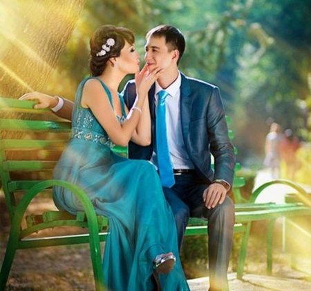 الزفاف باللون الأزرق