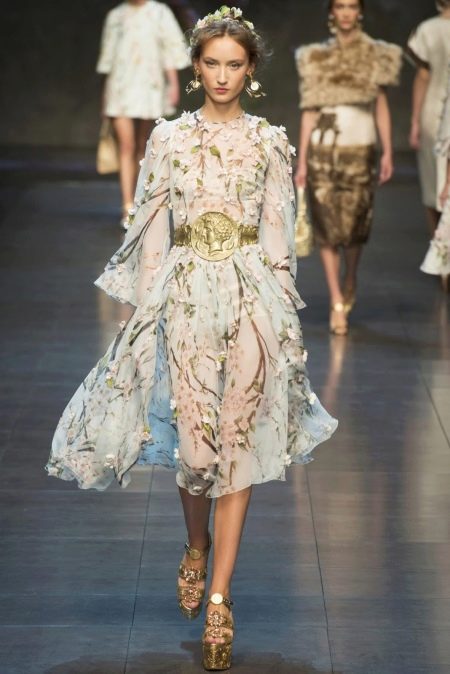 Dolce and Gabbana chiffon evening dress