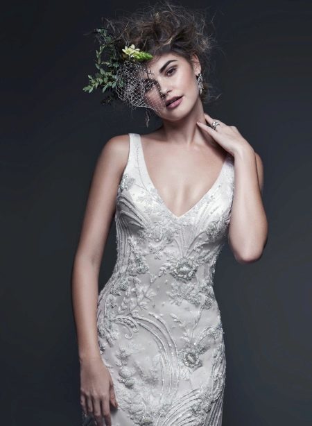 Vestido de novia bordado con cristales Swarovski