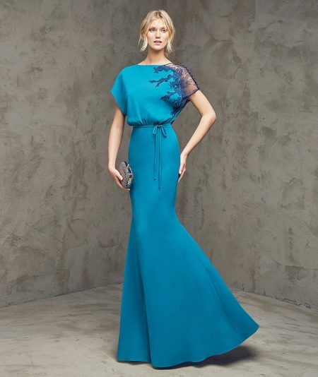 Evening dress in the style of minimalism