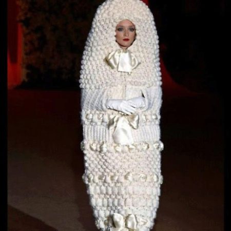 Yves Saint Laurent crochet wedding dress
