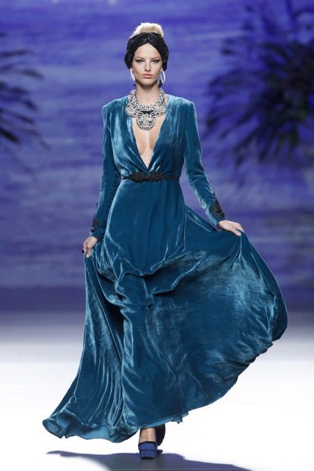 Vestido azul esmeralda
