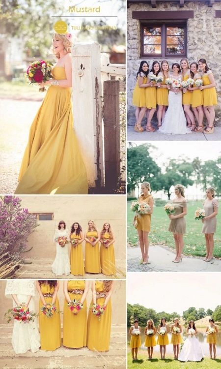 Pakaian pengantin perempuan berwarna mustard