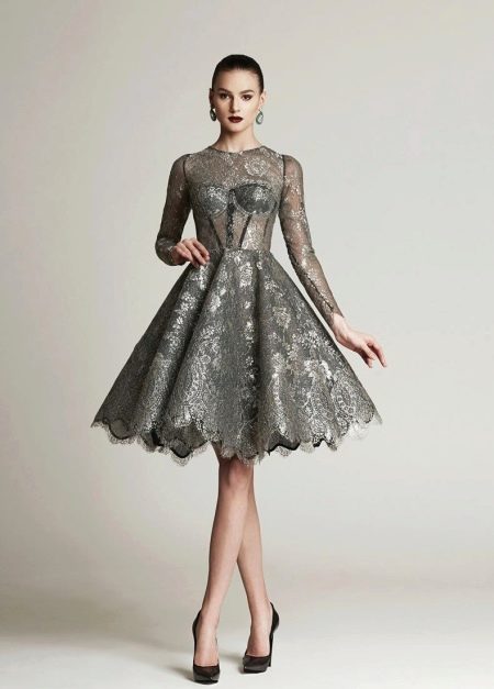 Midi Formal Gray Dress