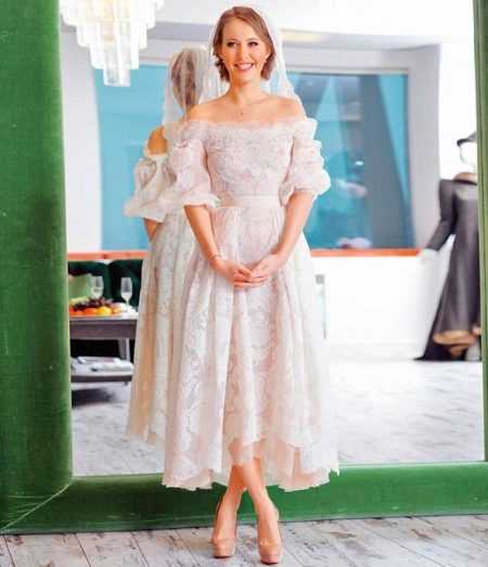 Ksenijos Sobchak vestuvinė suknelė
