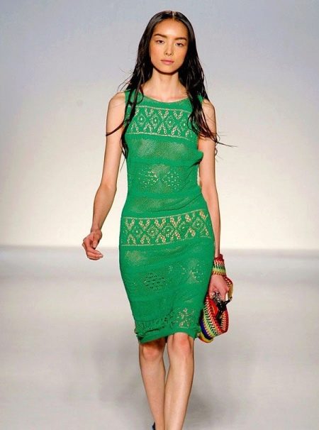 Zelena pletena haljina
