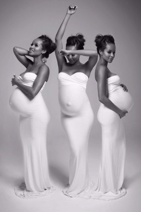 Права рокля за бременни без презрамки