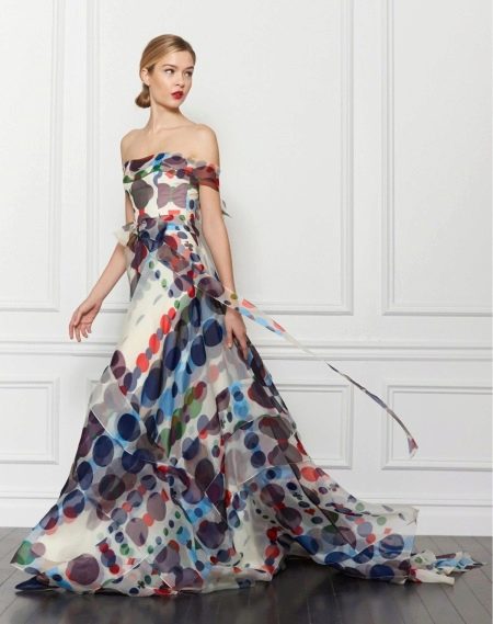 Gekleurde jurk van Carolina Herera