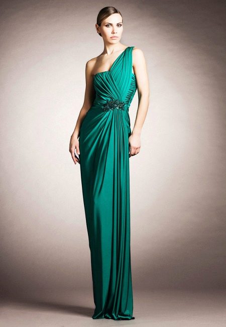 Žalia graikiška suknelė