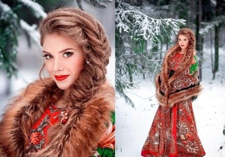 Pletenica ispod haljine u ruskom stilu