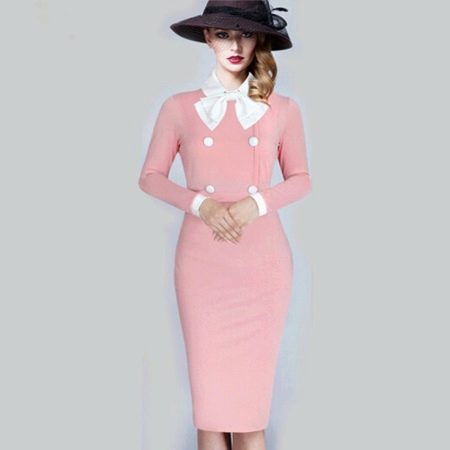 Roze elegante jurk