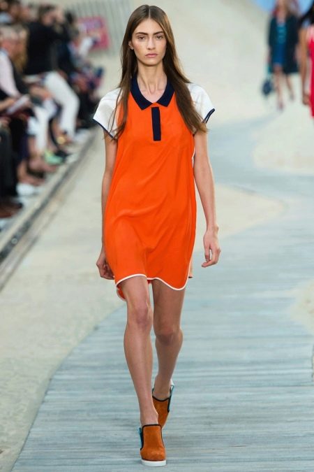 Camasa rochie portocalie stil sport