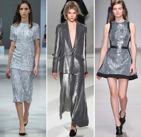 Futuristické stříbrné šaty