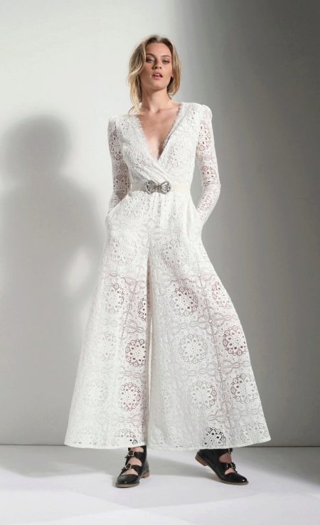 Lace culotte dress