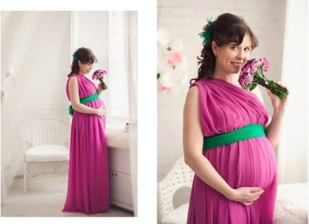 DIY grécke šaty pre tehotné ženy