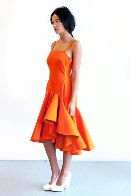 Rochie portocalie din neopren