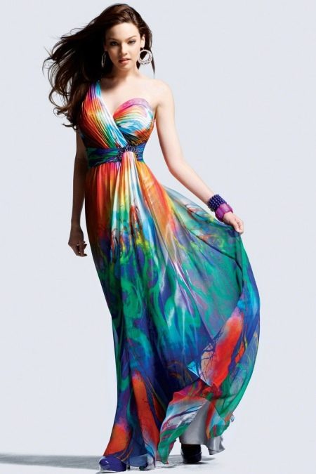 Jednostruka haljina sa apstraktnim uzorkom