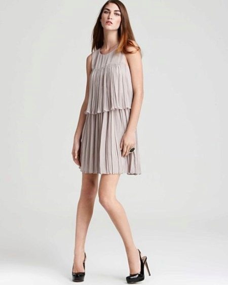 Tiered pleated dress
