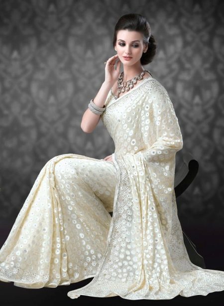 Beyaz düğün sari