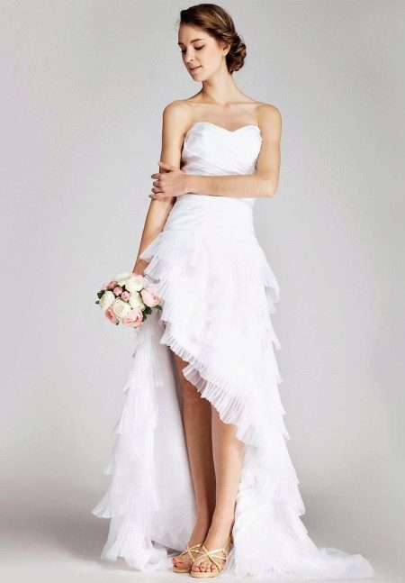 High-waisted wedding dress sandals