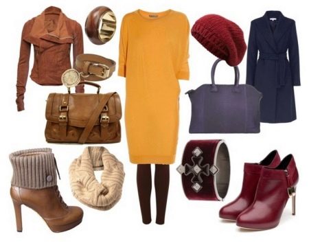 Choix d'accessoires pour une robe en tricot jaune