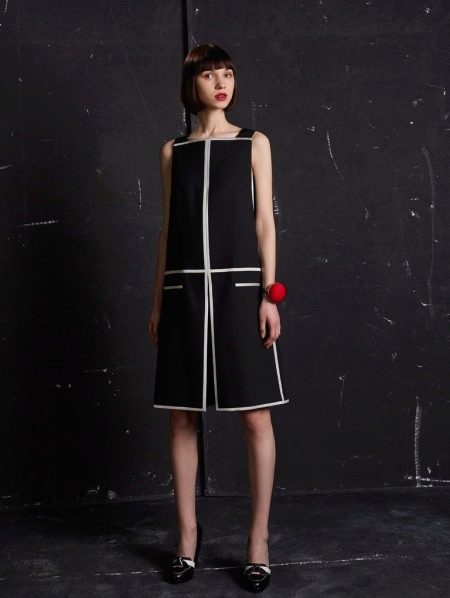 A-Linien-Kleid aus Wolle