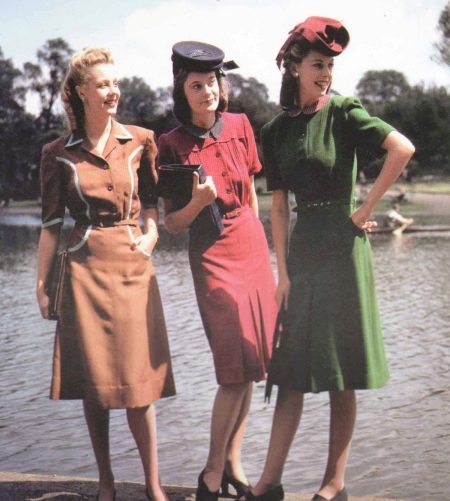 Retro jaren 40 jurk