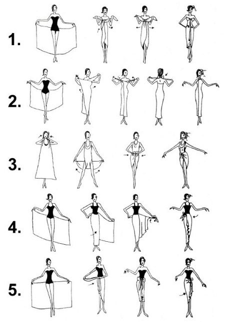 Ways of tying a sarong