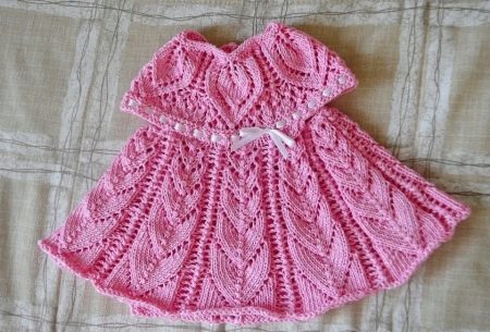 Pletena haljina za djevojčice od 1 godine igle za pletenje