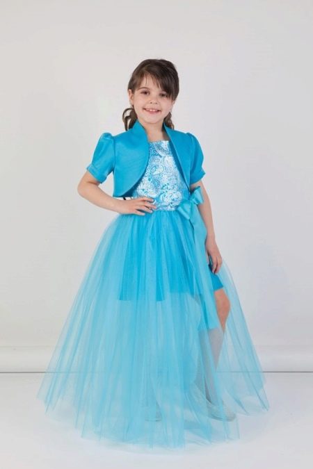 Prom blue dress-transformer para sa kindergarten