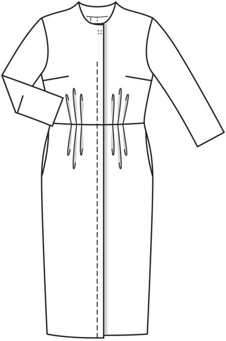 Dibujo técnico de un vestido vintage